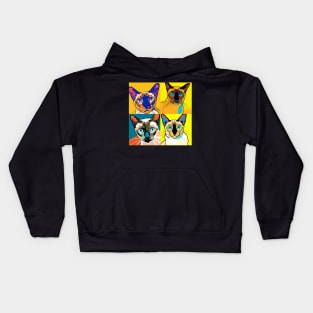 Tonkinese Pop Art - Cat Lover Gift Kids Hoodie